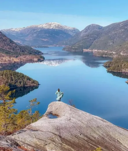 Utsikt over Seljordsvatnet i Telemark